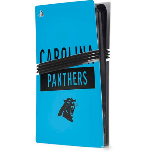 NFL Carolina Panthers Blue Performance Series PS5 Pro Console Skin